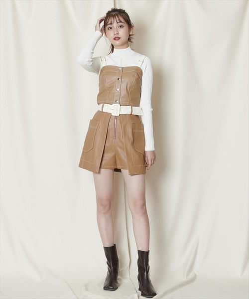 【セット売り】REDYAZEL フェイクレザーデザインビスチェ、スカパンセット セット売り】REDYAZEL フェイクレザーデザインビスチェ