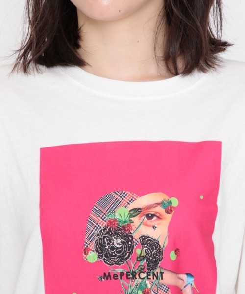 Me%(ミィパーセント)の「【コラボアイテム】コラボプリントロンT(Tシャツ/カットソー・レディース・ブラック/ホワイト・FREE)」の11枚目の写真