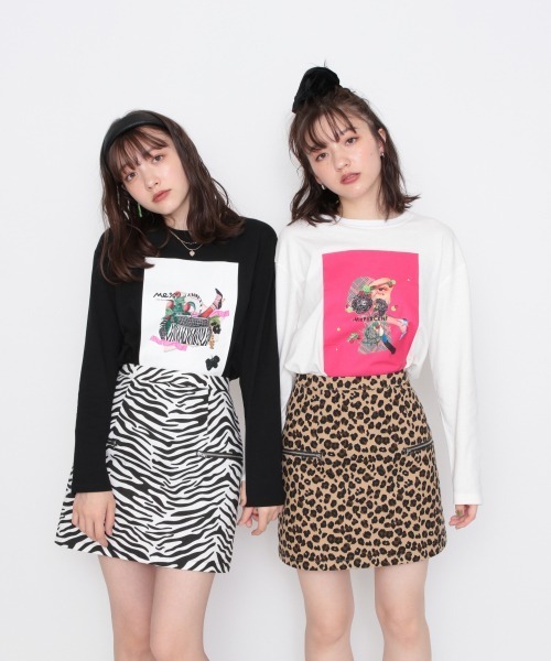 Me%(ミィパーセント)の「【コラボアイテム】コラボプリントロンT(Tシャツ/カットソー・レディース・ブラック/ホワイト・FREE)」の5枚目の写真