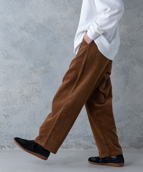 UNIIT(ユニット)の「【UNIIT/ユニット】コーデュロイワイドパンツ ワイドシルエット 無地 ウエスト紐仕様 セットアップ対象アイテム(その他パンツ・メンズ・ダークベージュ/ブラウン/ブラック・MEDIUM/LARGE)」の14枚目の写真