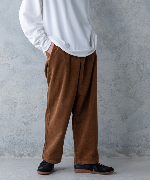 UNIIT(ユニット)の「【UNIIT/ユニット】コーデュロイワイドパンツ ワイドシルエット 無地 ウエスト紐仕様 セットアップ対象アイテム(その他パンツ・メンズ・ダークベージュ/ブラウン/ブラック・MEDIUM/LARGE)」の18枚目の写真