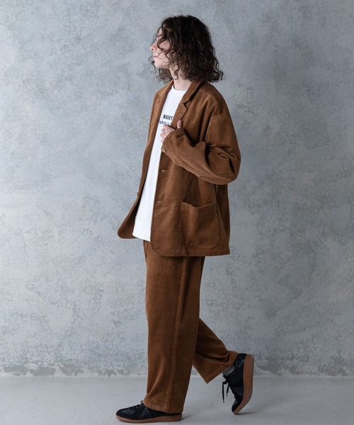 UNIIT(ユニット)の「【UNIIT/ユニット】コーデュロイワイドパンツ ワイドシルエット 無地 ウエスト紐仕様 セットアップ対象アイテム(その他パンツ・メンズ・ダークベージュ/ブラウン/ブラック・MEDIUM/LARGE)」の21枚目の写真