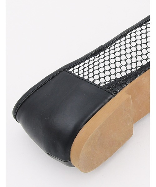 POU DOU DOU（プードゥドゥ）の「リボンメッシュフラットシューズ（パンプス・レディース・ブラック/ベージュ・4/3）」の13枚目の写真