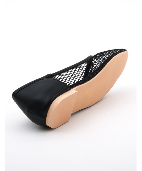 POU DOU DOU（プードゥドゥ）の「リボンメッシュフラットシューズ（パンプス・レディース・ブラック/ベージュ・4/3）」の17枚目の写真