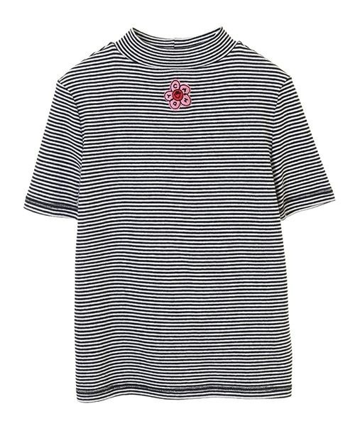 Candy Stripper（キャンディストリッパー）の「FUNNY BORDER RIB トップス（Tシャツ/カットソー・レディース・オフホワイト/ブラック/グレー・2）」の17枚目の写真