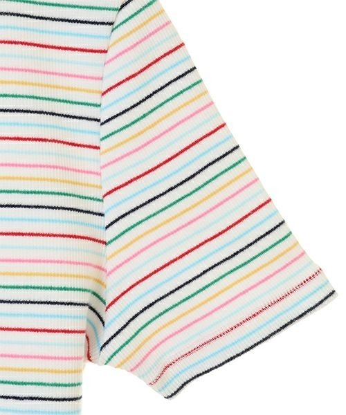 Candy Stripper（キャンディストリッパー）の「FUNNY BORDER RIB トップス（Tシャツ/カットソー・レディース・オフホワイト/ブラック/グレー・2）」の9枚目の写真