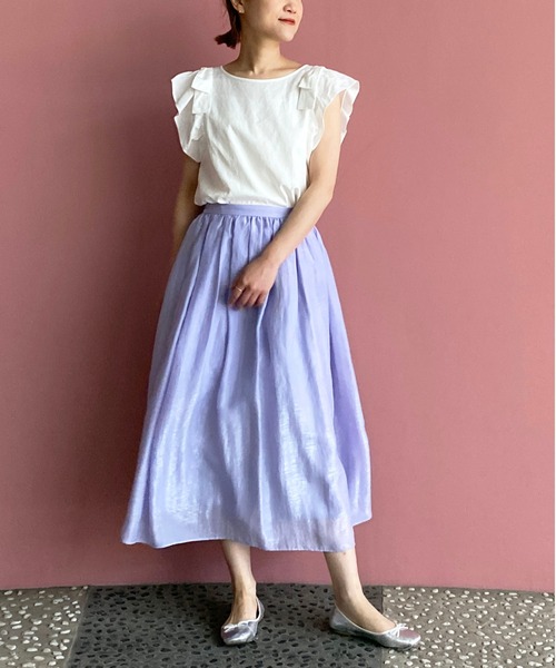 PICCIN(ピッチン)の「肩リボンブラウス(シャツ/ブラウス・レディース・オフホワイト/イエロー/プラム・M)」の19枚目の写真