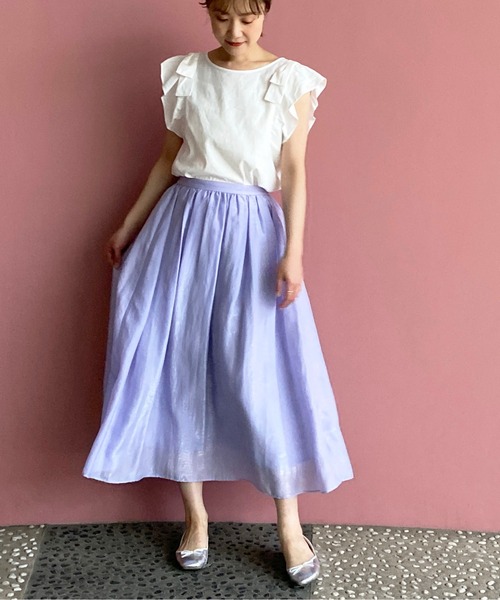 PICCIN(ピッチン)の「肩リボンブラウス(シャツ/ブラウス・レディース・オフホワイト/イエロー/プラム・M)」の16枚目の写真