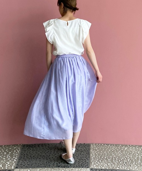 PICCIN(ピッチン)の「肩リボンブラウス(シャツ/ブラウス・レディース・オフホワイト/イエロー/プラム・M)」の17枚目の写真
