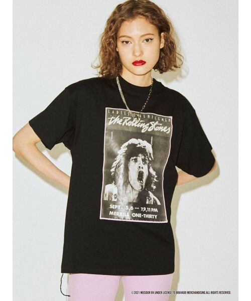 jouetie（ジュエティ）の「The Rolling Stones Tシャツ（Tシャツ/カットソー・レディース・ブラック/オフホワイト/イエロー・MEDIUM）」の5枚目の写真