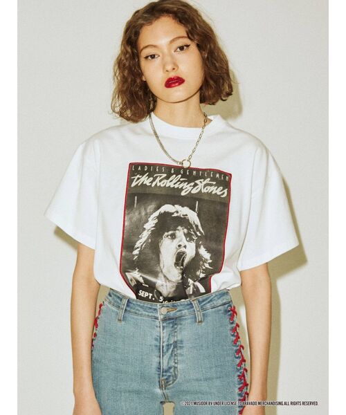 jouetie（ジュエティ）の「The Rolling Stones Tシャツ（Tシャツ/カットソー・レディース・ブラック/オフホワイト/イエロー・MEDIUM）」の10枚目の写真