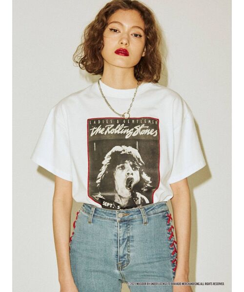 jouetie（ジュエティ）の「The Rolling Stones Tシャツ（Tシャツ/カットソー・レディース・ブラック/オフホワイト/イエロー・MEDIUM）」の11枚目の写真