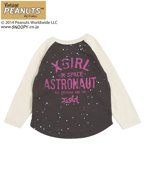 X-girl Stages（エックスガールステージス）の「B/B TEE SNOOPY　（12M～3T）/ スヌーピー（Tシャツ/カットソー・キッズ・ホワイト/パープル/イエロー・12M/2T/3T）」の7枚目の写真