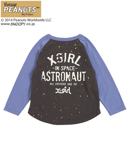 X-girl Stages（エックスガールステージス）の「B/B TEE SNOOPY　（12M～3T）/ スヌーピー（Tシャツ/カットソー・キッズ・ホワイト/パープル/イエロー・12M/2T/3T）」の9枚目の写真