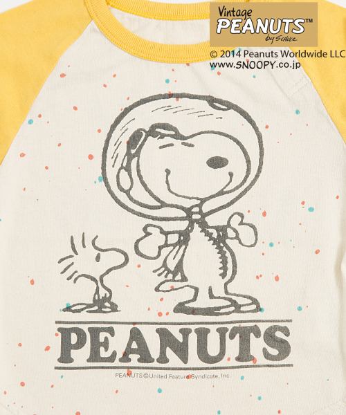 X-girl Stages（エックスガールステージス）の「B/B TEE SNOOPY　（12M～3T）/ スヌーピー（Tシャツ/カットソー・キッズ・ホワイト/パープル/イエロー・12M/2T/3T）」の4枚目の写真