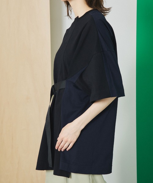 UNITED TOKYO（ユナイテッドトウキョウ）の「アシメネックビックTシャツ（Tシャツ/カットソー・レディース・ホワイト/ブラック/カーキ/オフホワイト・0/FREE）」の21枚目の写真