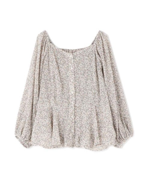 N.（N. Natural Beauty Basic）（エヌエヌナチュラルビューティーベーシック）の「◆コバナプリントプリーツブラウス（シャツ/ブラウス・レディース・ホワイト系その他/ブラック系その他/ブルー系その他・MEDIUM）」の14枚目の写真