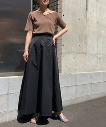 【&g'aime】マットサテンロングスカート