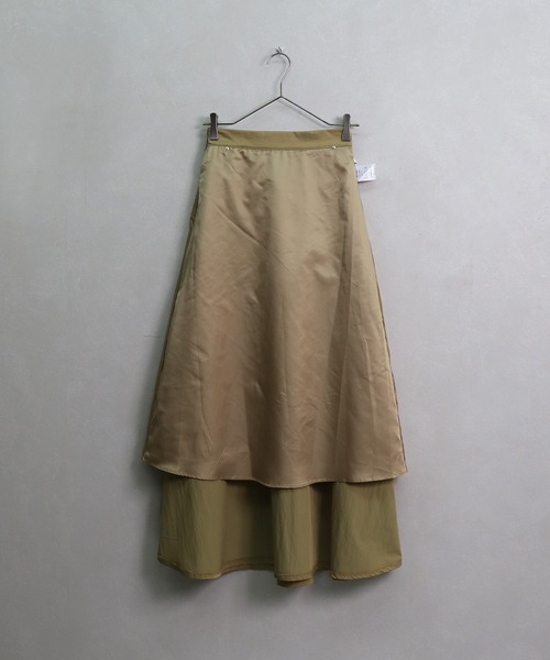 &g'aime（アンジェム）の「【&g'aime】マットサテンロングスカート（スカート・レディース・ブラック/ベージュ/カーキ・FREE）」の20枚目の写真