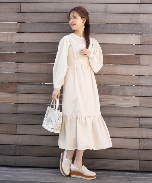 one after another NICE CLAUP（ワンアフターアナザーナイスクラップ）の「巾着セットきらきら編みバッグ（ハンドバッグ・レディース・アイボリー/ラベンダー・FREE）」の12枚目の写真