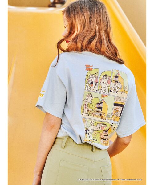 jouetie（ジュエティ）の「トムとジェリー コラボBIG Tシャツ（Tシャツ/カットソー・レディース・ライトブルー/ブラック/アイボリー・MEDIUM）」の3枚目の写真