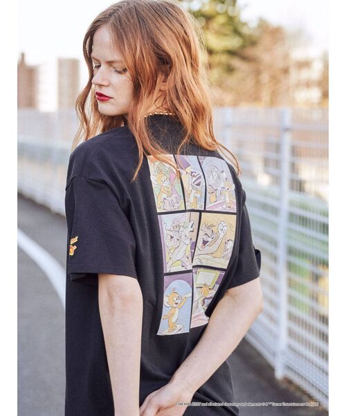 jouetie（ジュエティ）の「トムとジェリー コラボBIG Tシャツ（Tシャツ/カットソー・レディース・ライトブルー/ブラック/アイボリー・MEDIUM）」の8枚目の写真