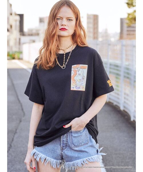 jouetie（ジュエティ）の「トムとジェリー コラボBIG Tシャツ（Tシャツ/カットソー・レディース・ライトブルー/ブラック/アイボリー・MEDIUM）」の9枚目の写真