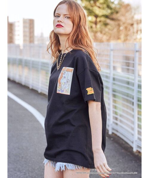 jouetie（ジュエティ）の「トムとジェリー コラボBIG Tシャツ（Tシャツ/カットソー・レディース・ライトブルー/ブラック/アイボリー・MEDIUM）」の10枚目の写真
