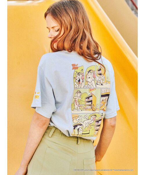 jouetie（ジュエティ）の「トムとジェリー コラボBIG Tシャツ（Tシャツ/カットソー・レディース・ライトブルー/ブラック/アイボリー・MEDIUM）」の15枚目の写真