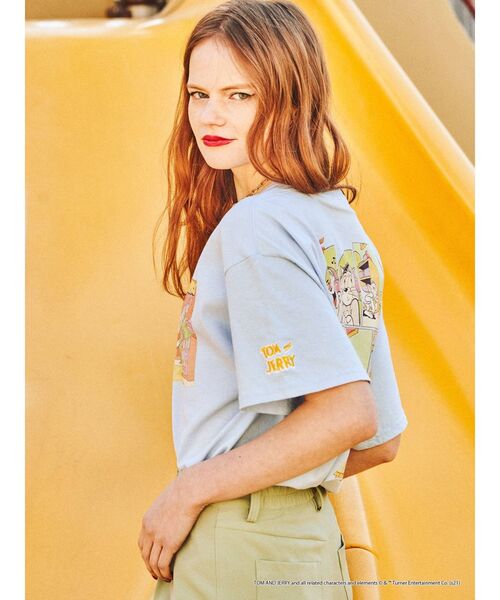 jouetie（ジュエティ）の「トムとジェリー コラボBIG Tシャツ（Tシャツ/カットソー・レディース・ライトブルー/ブラック/アイボリー・MEDIUM）」の16枚目の写真