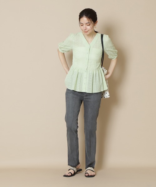 N.(N. Natural Beauty Basic)(エヌエヌナチュラルビューティーベーシック)の「バックスリットストレートデニム(その他パンツ・レディース・グレー/ブルー・SMALL/MEDIUM)」の5枚目の写真