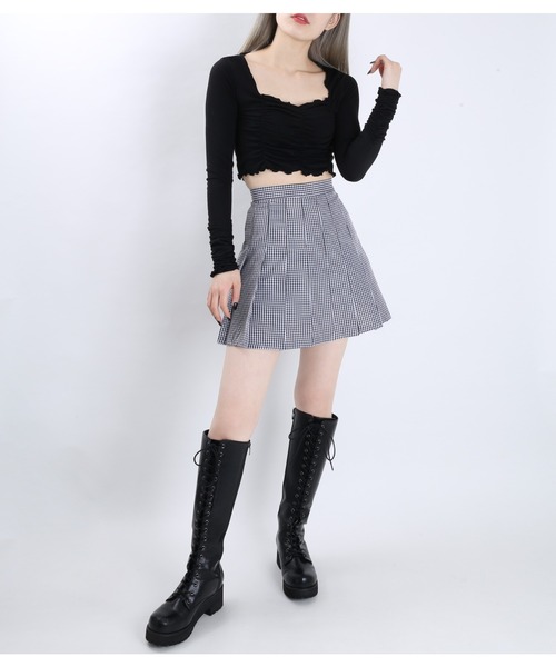 WC(ダブル シー)の「WC/メロウデザイントップス(Tシャツ/カットソー・レディース・グリーン/ブラック/ライトパープル/ホワイト・FREE)」の5枚目の写真