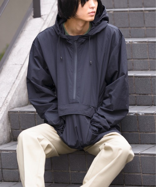 United Athle(ユナイテッドアスレ)の「【United Athle】コットンライクナイロン ライト アノラックジャケット アウトドア キャンプ ※7211(ナイロンジャケット・メンズ・ブラック/ネイビー/グリーン・M/L/XL)」の4枚目の写真