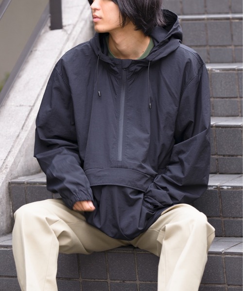 United Athle(ユナイテッドアスレ)の「【United Athle】コットンライクナイロン ライト アノラックジャケット アウトドア キャンプ ※7211(ナイロンジャケット・メンズ・ブラック/ネイビー/グリーン・M/L/XL)」の7枚目の写真