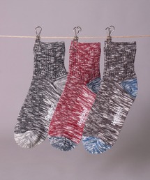 Healthknit Product（ヘルスニットプロダクト）の「(LG)【Healthknit Product】【3足セット】ジャガード クォーターソックス（ソックス/靴下）」