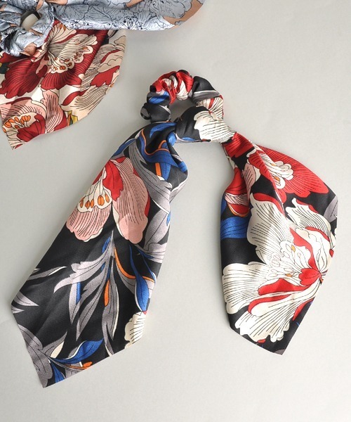 ボヘミアン柄 スカーフ シュシュ シュシュ Tone Tone Select Resonance Goods トーンセレクトグッズ のファッション シュシュ Select