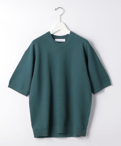 green label relaxing(グリーンレーベルリラクシング)の「< 機能 / 手洗い可 > CSD ペーパー 鹿の子 クルーネック 半袖 ニット(ニット/セーター・メンズ・ライトグレー/ブラック/ケリー・LARGE/MEDIUM/SMALL/X-LARGE)」の3枚目の写真