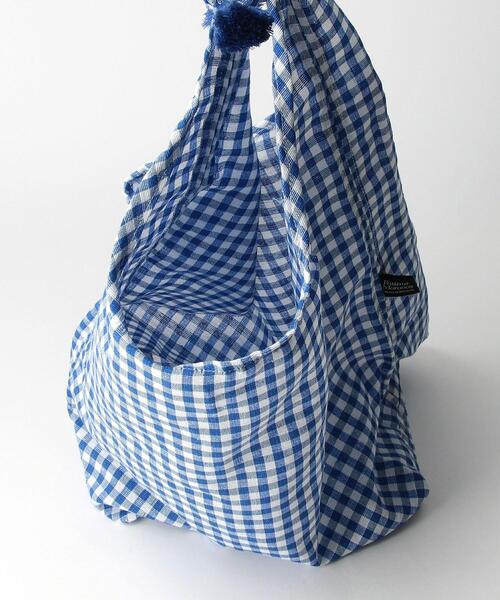 Fatima morocco(ファティマモロッコ)の「<Fatima Morocco>ギンガムチェック キンチャク タッセルバッグ(エコバッグ/サブバッグ・レディース・ブラック/ネイビー・FREE)」の10枚目の写真
