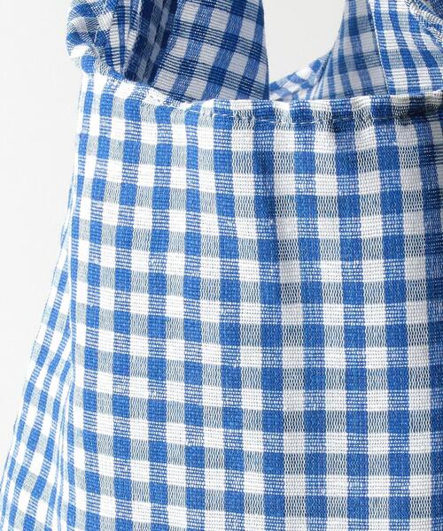 Fatima morocco(ファティマモロッコ)の「<Fatima Morocco>ギンガムチェック キンチャク タッセルバッグ(エコバッグ/サブバッグ・レディース・ブラック/ネイビー・FREE)」の7枚目の写真