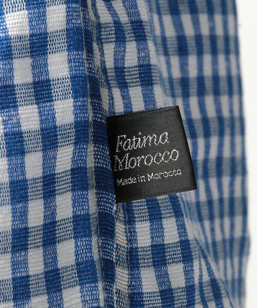 Fatima morocco(ファティマモロッコ)の「<Fatima Morocco>ギンガムチェック キンチャク タッセルバッグ(エコバッグ/サブバッグ・レディース・ブラック/ネイビー・FREE)」の5枚目の写真