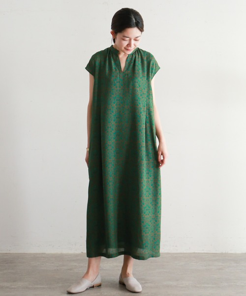定価19800円 ノンブルアンペール two-tone flower ワンピース NOMBRE IMPAIR（ノンブルアンペール）の「two-tone flower