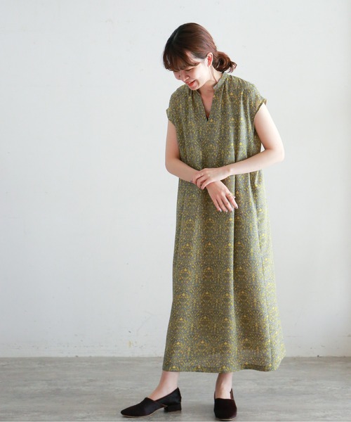 定価19800円 ノンブルアンペール two-tone flower ワンピース NOMBRE IMPAIR（ノンブルアンペール）の「two-tone flower