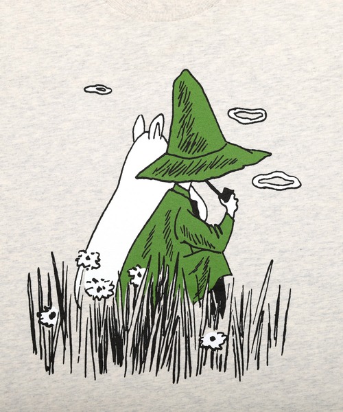 Design Tshirts Store graniph(デザイン ティーシャツ ストア グラニフ)の「バックショット (ムーミン) |コラボTシャツ(ヘザーナチュラル)(Tシャツ/カットソー・メンズ・ベージュ系その他・LARGE/SMALL/X-SMALL/MEDIUM/X-LARGE)」の8枚目の写真