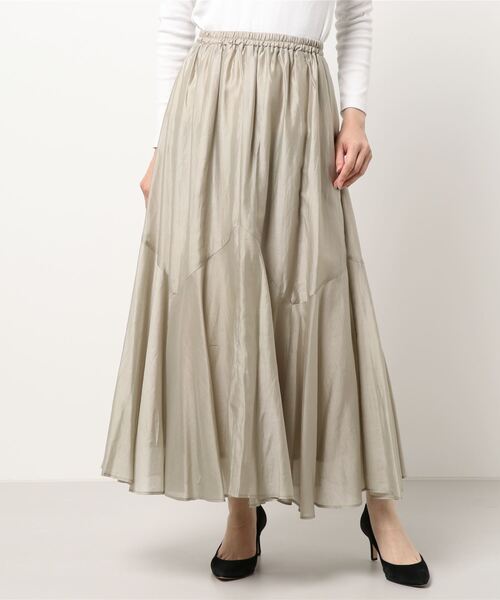 TITE IN THE STORE（ティテ　インザ　ストア）の「裾ランダム切替ロングフレアスカート（スカート・レディース・グリーン/ベージュ/イエロー・38）」の11枚目の写真