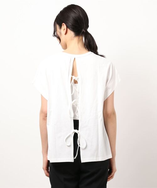 JOURNAL STANDARD relume(ジャーナルスタンダード レリューム)の「バックリボンTEE(Tシャツ/カットソー・レディース・ホワイト/ブラック・FREE)」の4枚目の写真