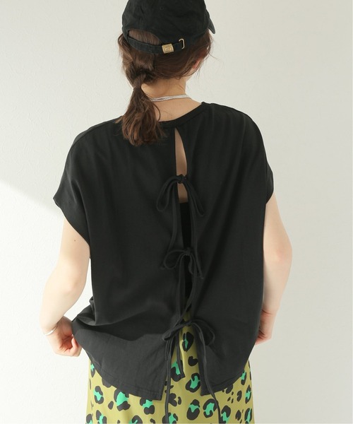 JOURNAL STANDARD relume(ジャーナルスタンダード レリューム)の「バックリボンTEE(Tシャツ/カットソー・レディース・ホワイト/ブラック・FREE)」の2枚目の写真