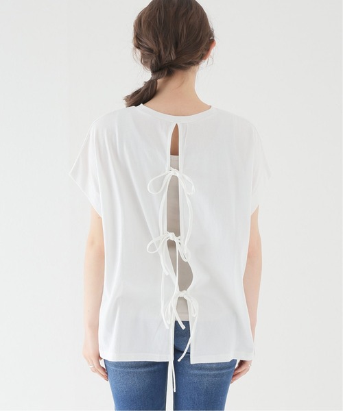 JOURNAL STANDARD relume(ジャーナルスタンダード レリューム)の「バックリボンTEE(Tシャツ/カットソー・レディース・ホワイト/ブラック・FREE)」の12枚目の写真