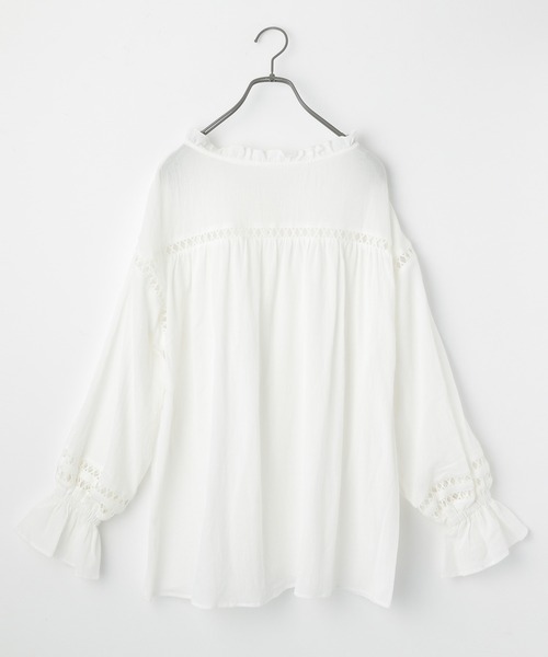 Heather(ヘザー)の「ハシゴレースブラウス 958011(シャツ/ブラウス・レディース・ホワイト/ブラック/カーキ・FREE)」の7枚目の写真