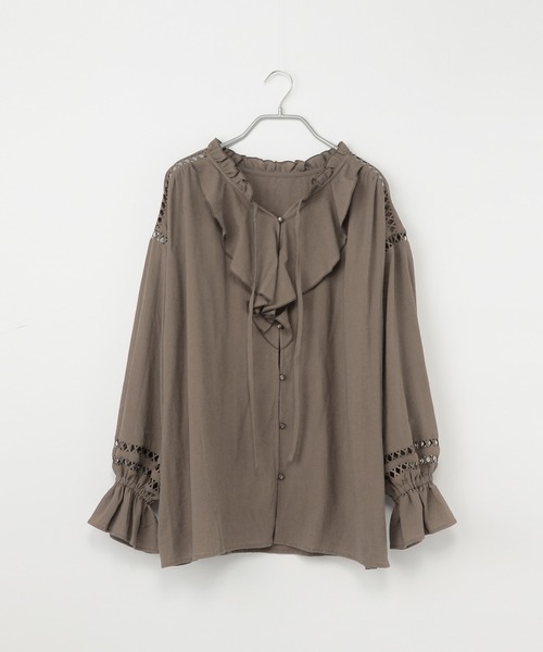 Heather(ヘザー)の「ハシゴレースブラウス 958011(シャツ/ブラウス・レディース・ホワイト/ブラック/カーキ・FREE)」の18枚目の写真