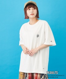 CUBE SUGAR（キューブシュガー）の「PEANUTS×JEMORGAN WEBオリジナル 天竺 刺繍 ＆ プリント Tシャツ（Tシャツ/カットソー・メンズ）」
